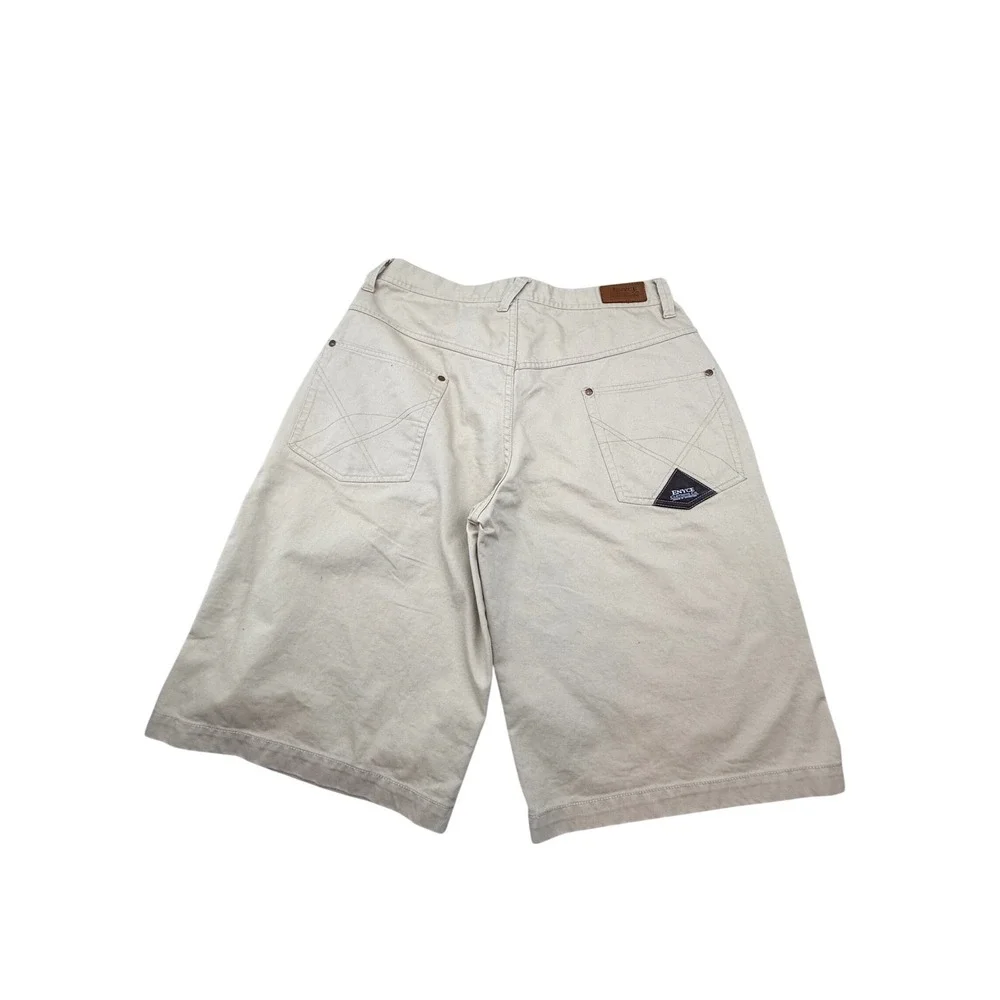 Enyce Mens 34 Khaki Baggy Shorts Y2K Hip Hop Streetwear Twill 90s Tan wide leg